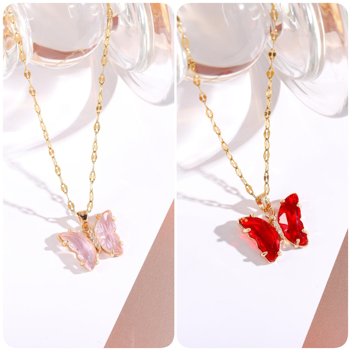 BUY 1 GET 1 FREE-Crystal Butterfly Necklace