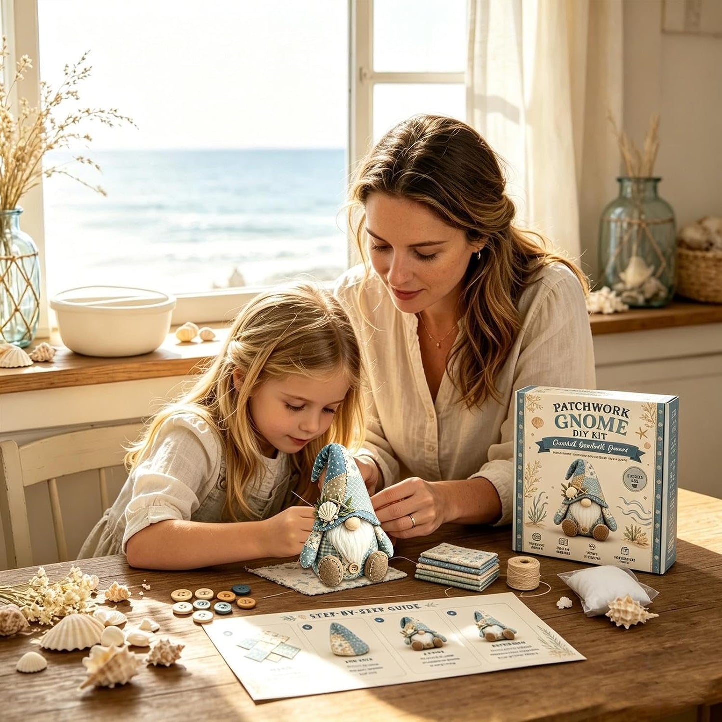 🧵Patchwork-Style Gnome DIY Kit – Create Your Own Adorable Animals