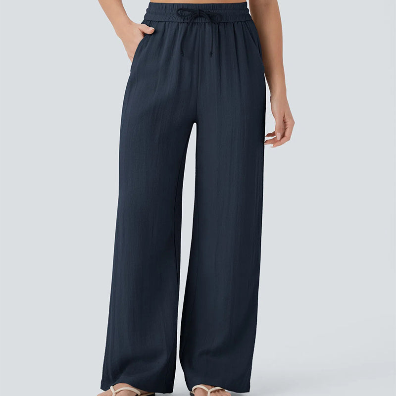 ✨Lightweight Linen Pants Solid Color Drawstring Casual Pants