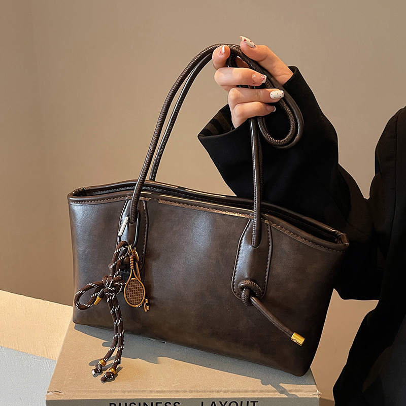 Vintage Vibe PU Leather Shoulder Bag