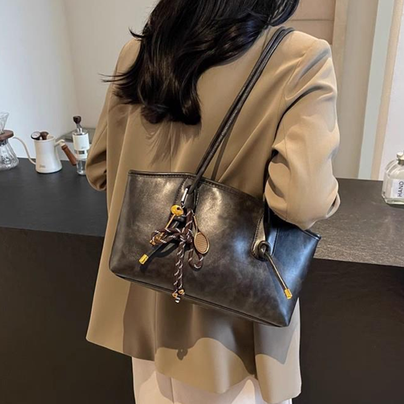 Vintage Vibe PU Leather Shoulder Bag