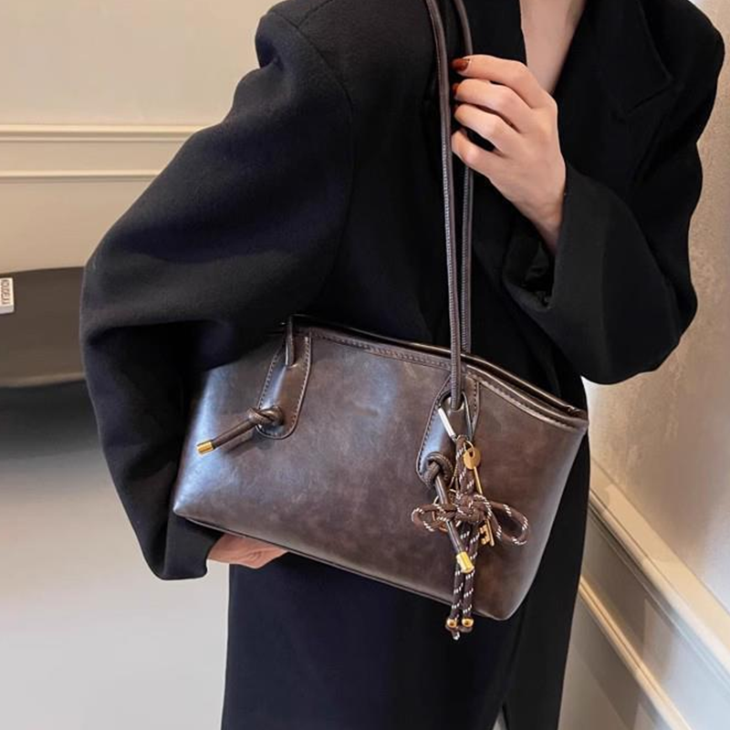 Vintage Vibe PU Leather Shoulder Bag