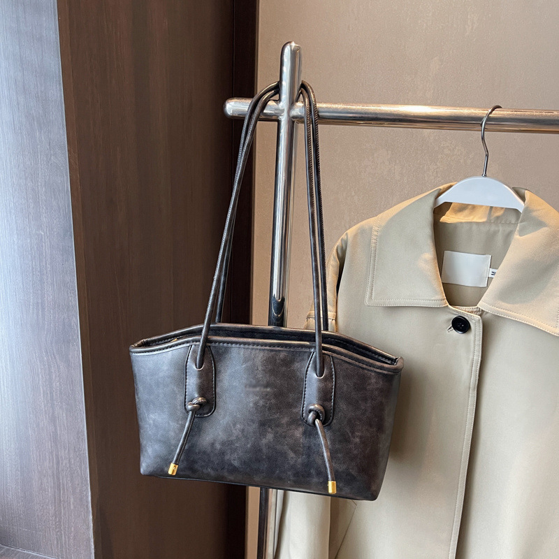 Vintage Vibe PU Leather Shoulder Bag